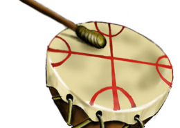 Cultrum, cultrún, ou kultrún, Patagónia