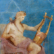 Apolo com a sua lyra, fragmento de cerâmica, Roma, Museu do Monte Palatino