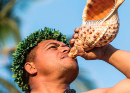 Pu, búzio, trompete natural, Polinésia